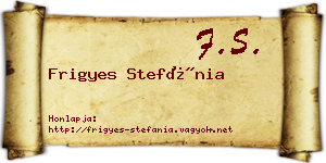 Frigyes Stefánia névjegykártya
